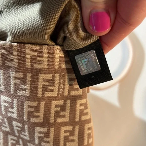 Authentic EUC FENDI Zucchino Monogram Pink Gold Crossbody/ Shoulder Bag
